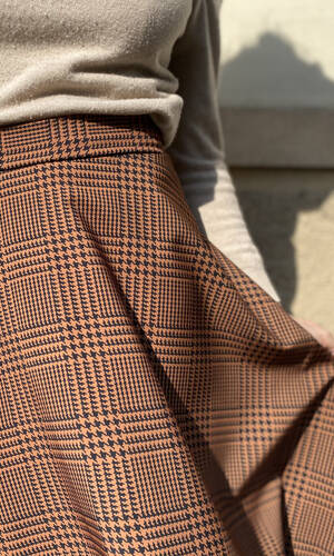 Gonna Bonifacio tartan mattone 