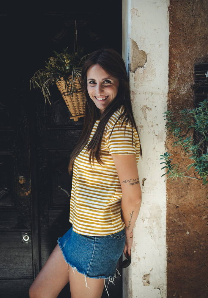 Blusa righe gialle 