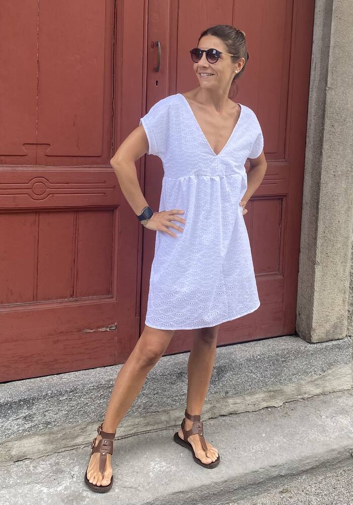 Abito sangallo nuvolette 