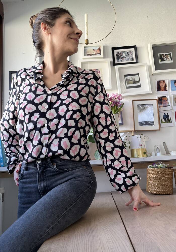 Camicia VeneziaGhepardoNero
