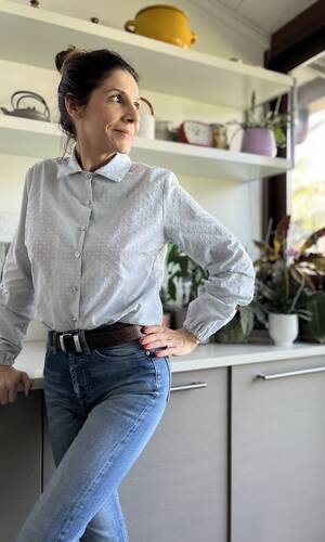 Camicia Venezia Plumetis azzura