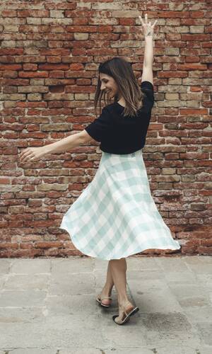 Gonna Bonifacio azzurra 