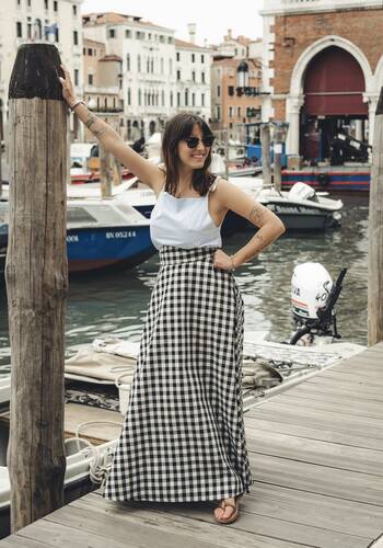 Top azzurro