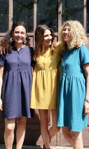 Abito Adela mussola ottanio