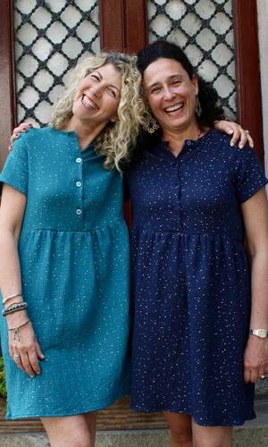 Abito Adela mussola blu