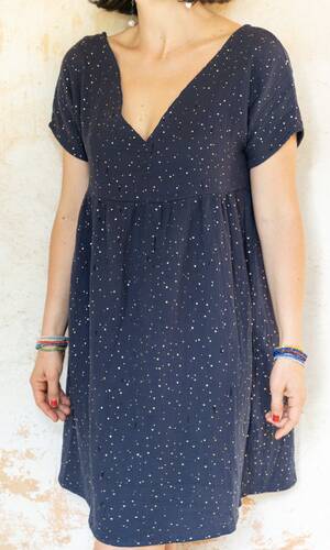 Abito Adela mussola blu