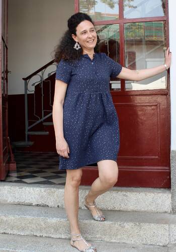 Abito Adela mussola blu