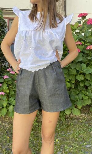 Pantaloncino Cannes denim nero