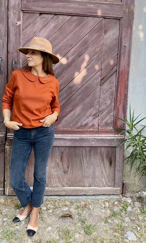 Blusa amelie mattone