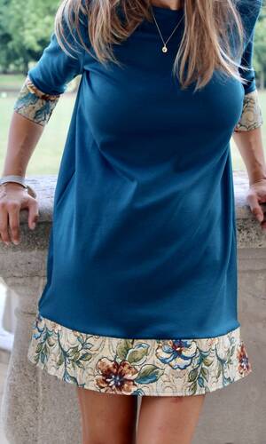 Mini abito lella petrolio