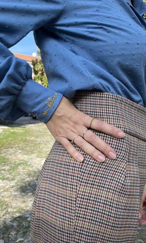 Camicia Venezia sei felice indaco