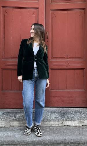 Giacca Nina velluto verde 