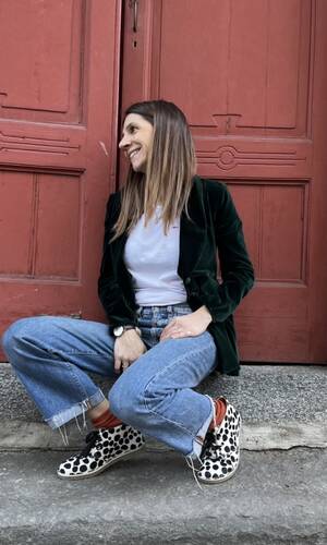 Giacca Nina velluto verde