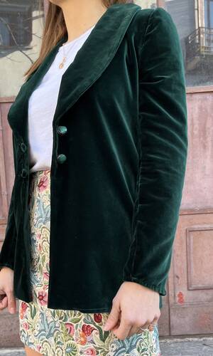 Giacca Nina velluto verde