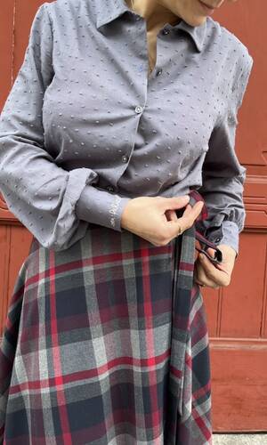 Gonna Mahé grigia bordeaux