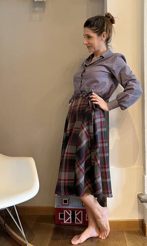 Gonna Mahé grigia bordeaux