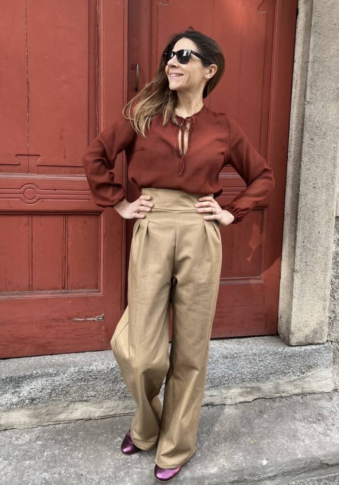 Pantalone Venere denim beige 