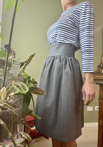 Gonna Monterosso denim grigio