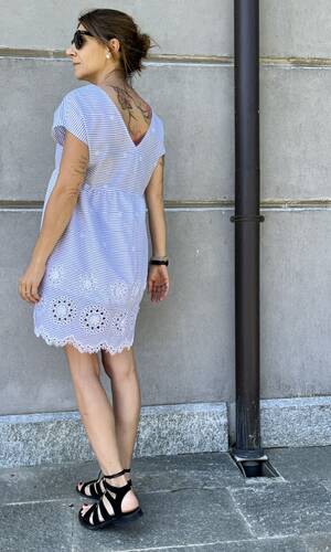 Abito Adela sangallo bianco