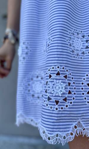 Abito Adela sangallo bianco