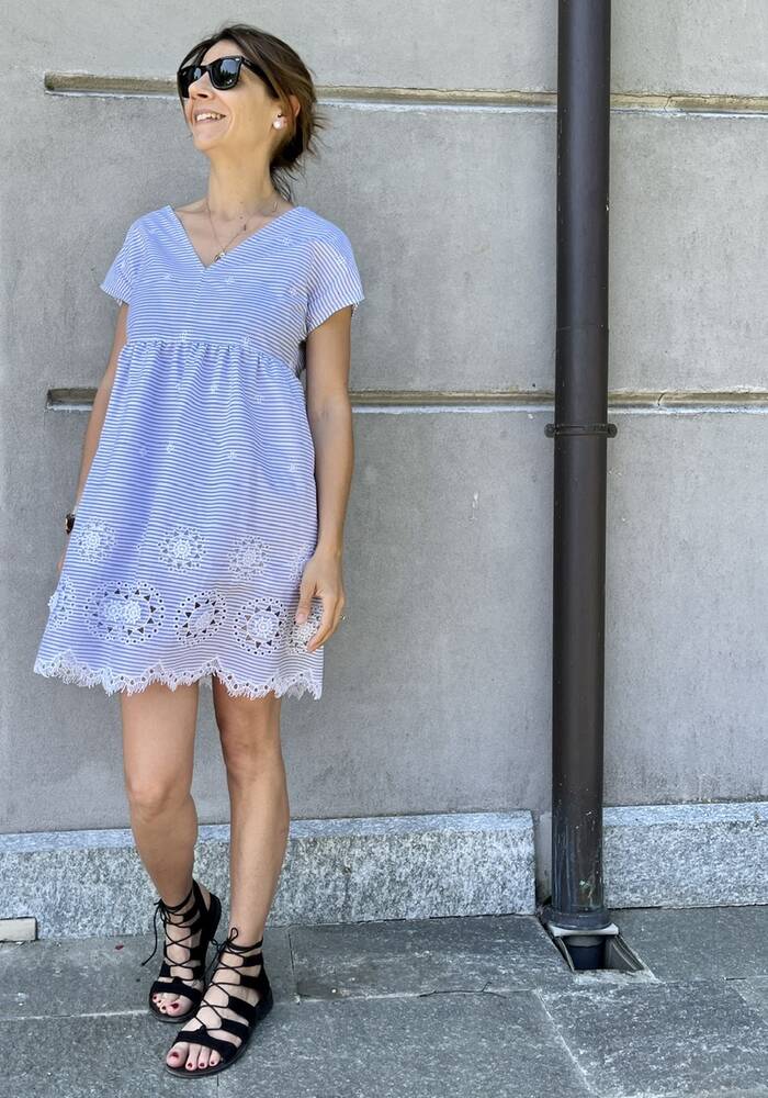 Abito Adela sangallo righe