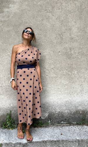 Abito Firenze pois blu