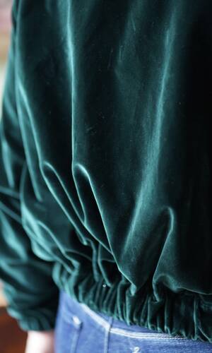 Bomber velluto verde