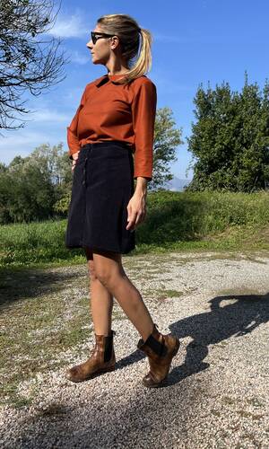 Gonna Londra velluto due 