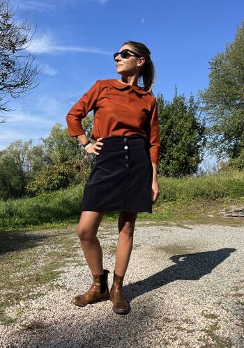 Blusa amelie mattone 