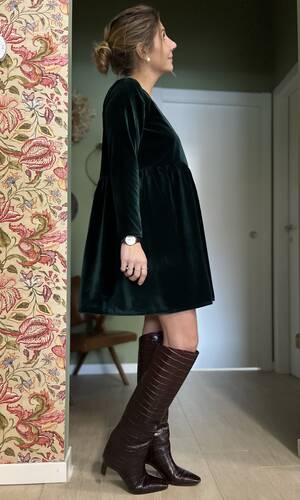 Abito Adela velluto verde