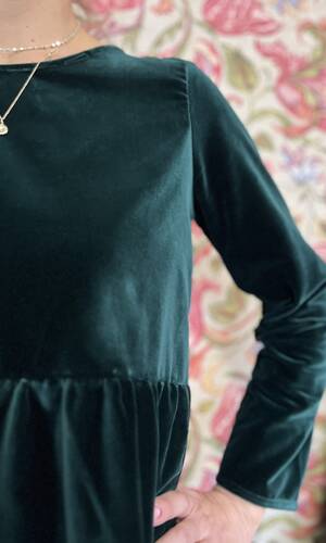 Abito Adela velluto verde