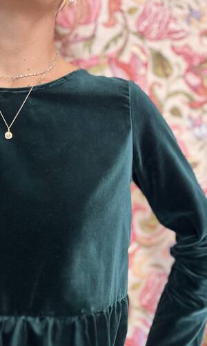 Abito Adela velluto verde