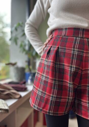 Pantaloncino Cannes tartan rosso