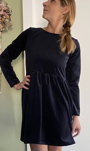 Abito Adela velluto blu