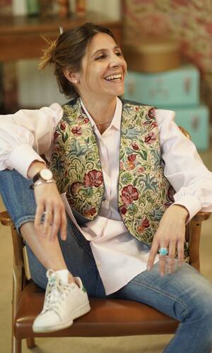 Gilet dandy fiori