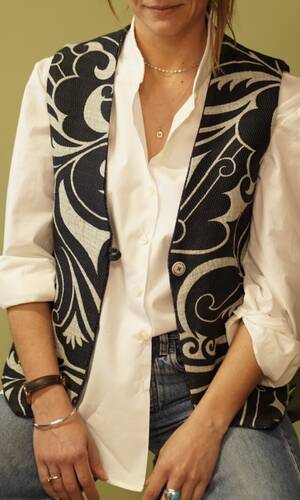 Gilet dandy damascato