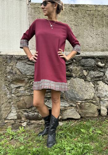 Miniabito Lella burgundy