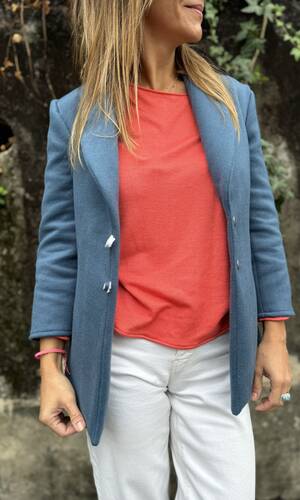 Giacca Nina azzurro polvere