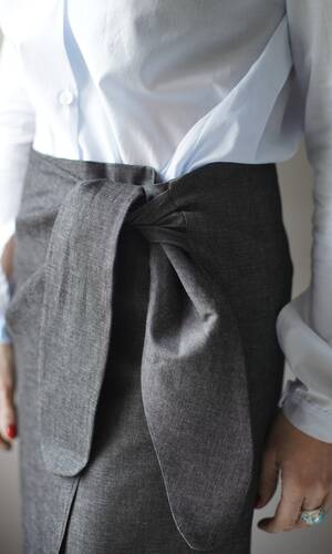 Gonna Raffaela denim nero