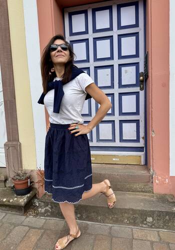 Gonna Venezia sangallo blu