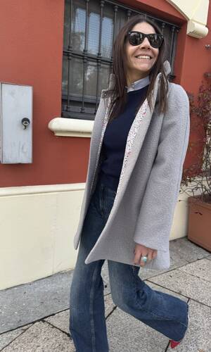 Cappotto Sofia grigio perla