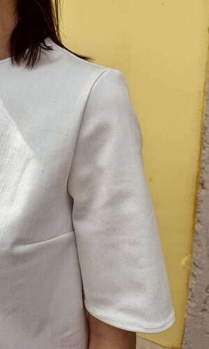 Abito Giulia denim bianco