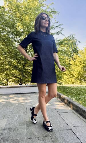 Abito Giulia denim blu