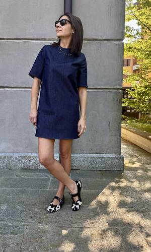 Abito Giulia denim blu