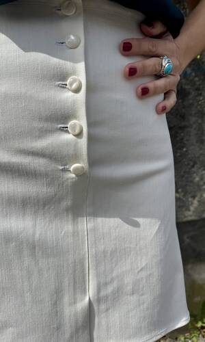 Gonna Londra denim bianco