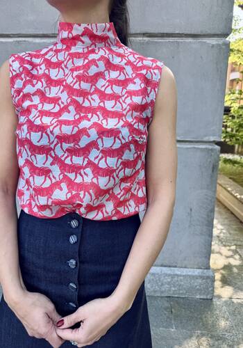 Blusa fedra seta zebre