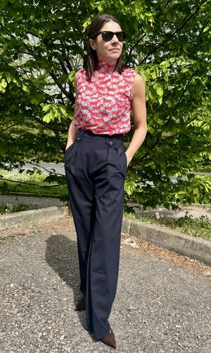 Blusa fedra seta zebre