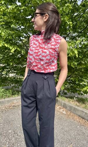 Blusa fedra seta zebre