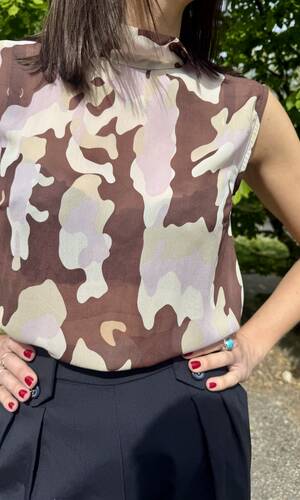 Blusa fedra seta ombre