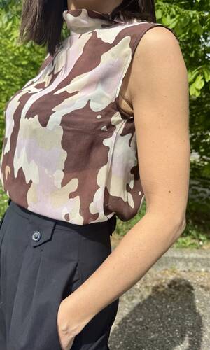 Blusa fedra seta ombre